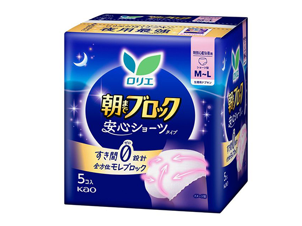 ロリエ 朝までブロック 安心ショーツ MーLサイズ 5コ入
